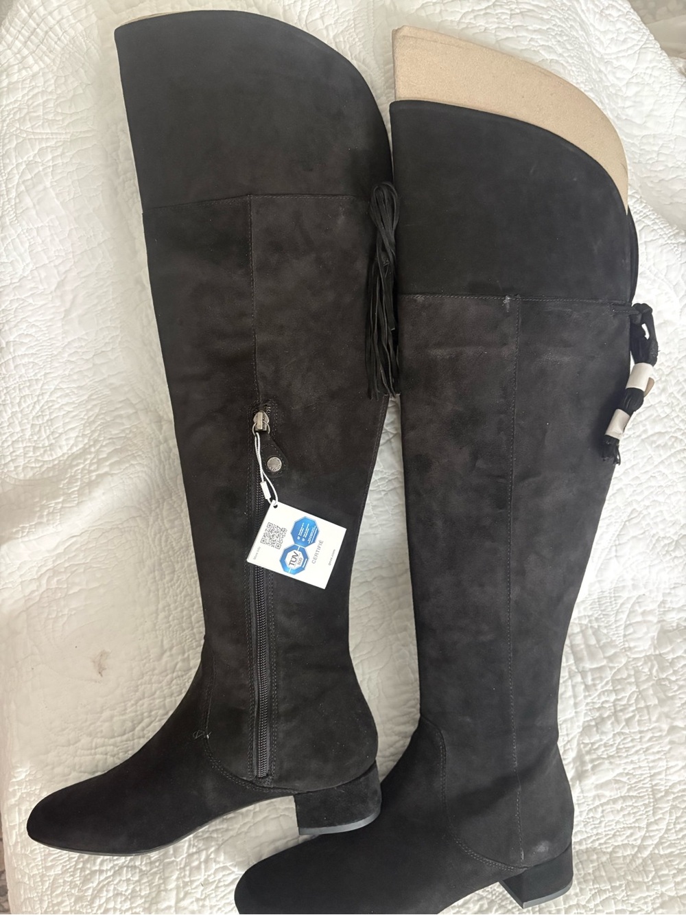 Geox - New ! NBW black Suede Women's Knee-High Boots
